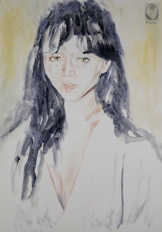 oil on paper - olio su carta di Piro